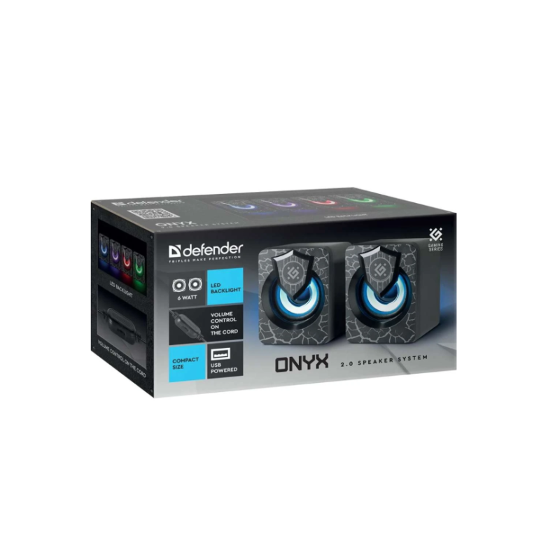 Колонка компьютерная DEFENDER 2.0 Onyx 6Вт USB Black