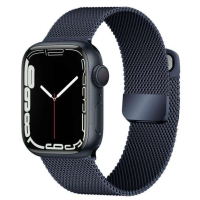 Ремешок Apple Watch металлический Milanese Loop 42/44/45/49 mm Темно-синий (Dark Blue)