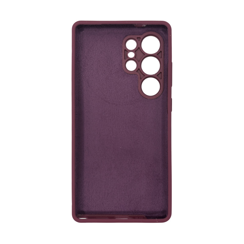 Чехол накладка Silicone Cover Soft Touch ЗК Samsung S25 Ultra Бордовый