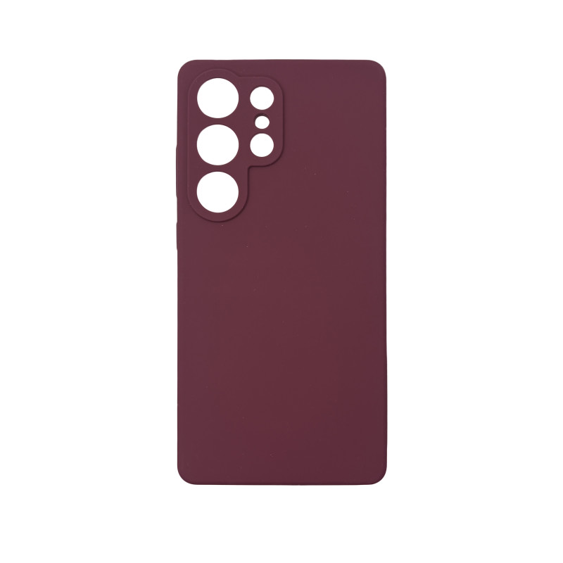 Чехол накладка Silicone Cover Soft Touch ЗК Samsung S25 Ultra Бордовый