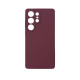 Чехол накладка Silicone Cover Soft Touch ЗК Samsung S25 Ultra Бордовый