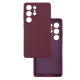 Чехол накладка Silicone Cover Soft Touch ЗК Samsung S25 Ultra Бордовый