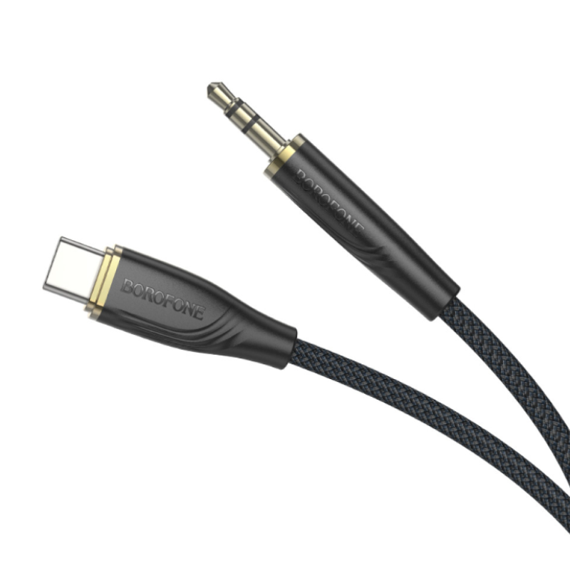 Кабель AUX Borofone BL23 audio Type-C to 3.5mm 1m Black