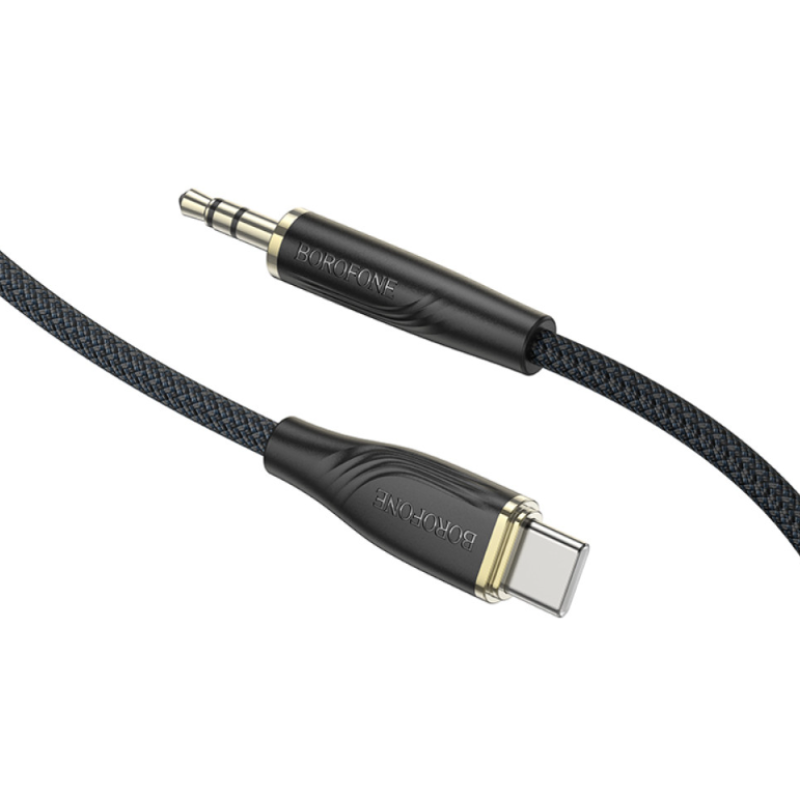 Кабель AUX Borofone BL23 audio Type-C to 3.5mm 1m Black