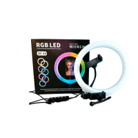 Кольцевая светодиодная Led Лампа Diamond 26см 3D-26 RGB 10inch с креплением для телефона