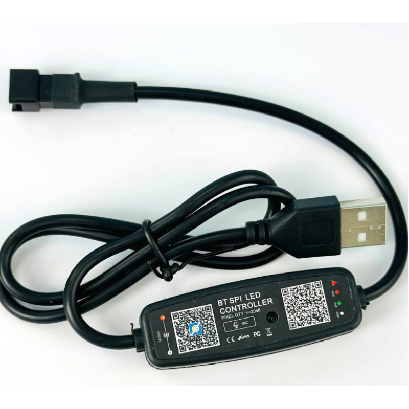 Светодиодная лента LED WS2812 RGB 5m 90Led, 5V USB с Bluetooth контролером и пультом управления