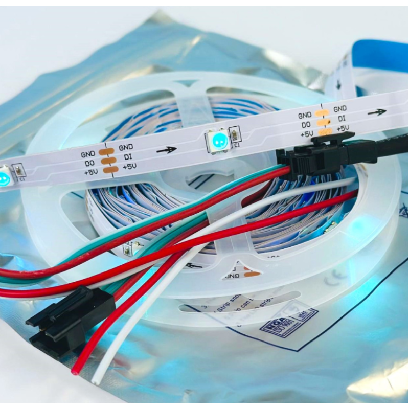 Светодиодная лента LED WS2812 RGB 5m 90Led, 5V USB с Bluetooth контролером и пультом управления