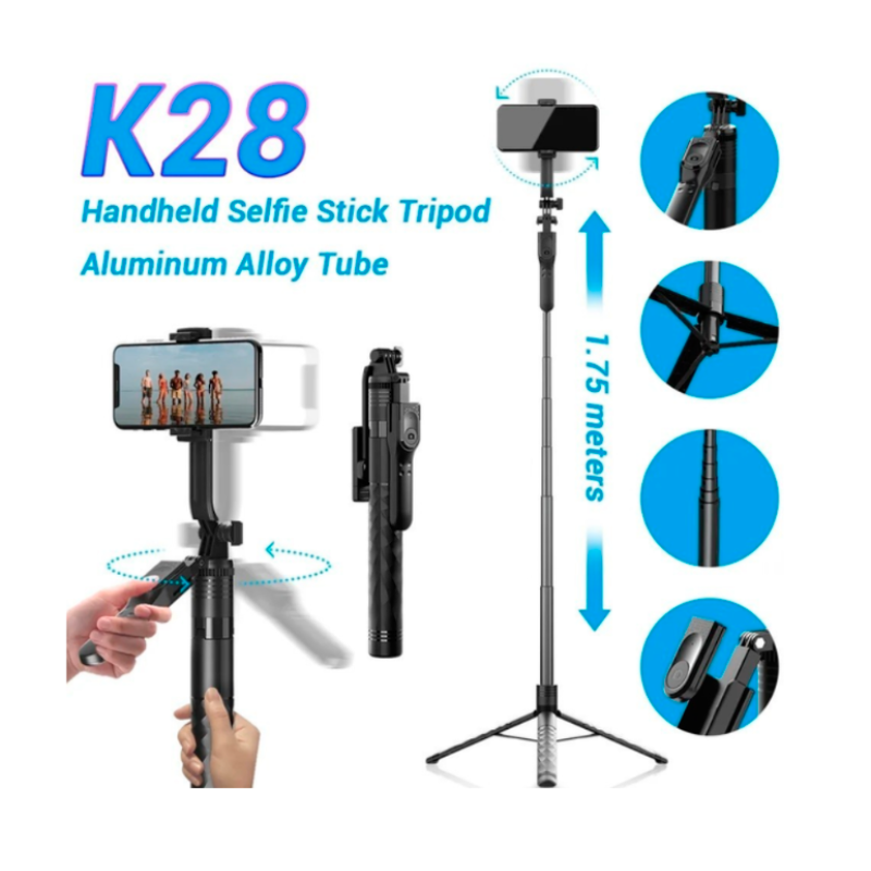 Монопод (трипод) K28 Button Bluetooth / Dual Light(1.75m)