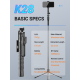 Монопод (трипод) K28 Button Bluetooth / Dual Light(1.75m)