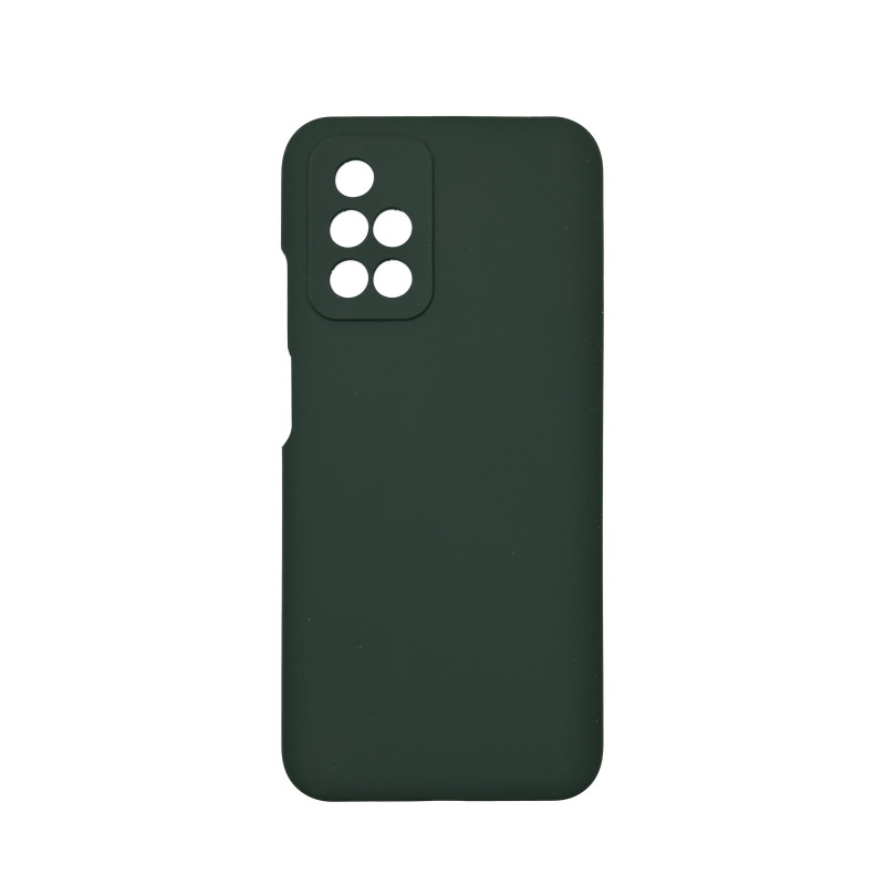 Чехол накладка Silicone Cover Soft Touch ЗК Xiaomi Redmi 10 темно-зеленый