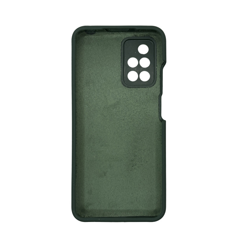 Чехол накладка Silicone Cover Soft Touch ЗК Xiaomi Redmi 10 темно-зеленый