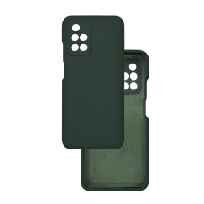 Чехол накладка Silicone Cover Soft Touch ЗК Xiaomi Redmi 10 темно-зеленый