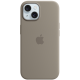 Чохол Silicone Case Original with MagSafe з анімацією iPhone 15 Сірий (Clay)
