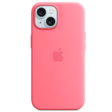 Чехол Silicone Case Original with MagSafe с анимацией iPhone 15 Розовый (Pink)