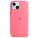 Чехол Silicone Case Original with MagSafe с анимацией iPhone 15 Розовый (Pink)