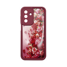 Чехол накладка Shock Sides Resistant With Image Samsung A26 / A17 Бордо розы