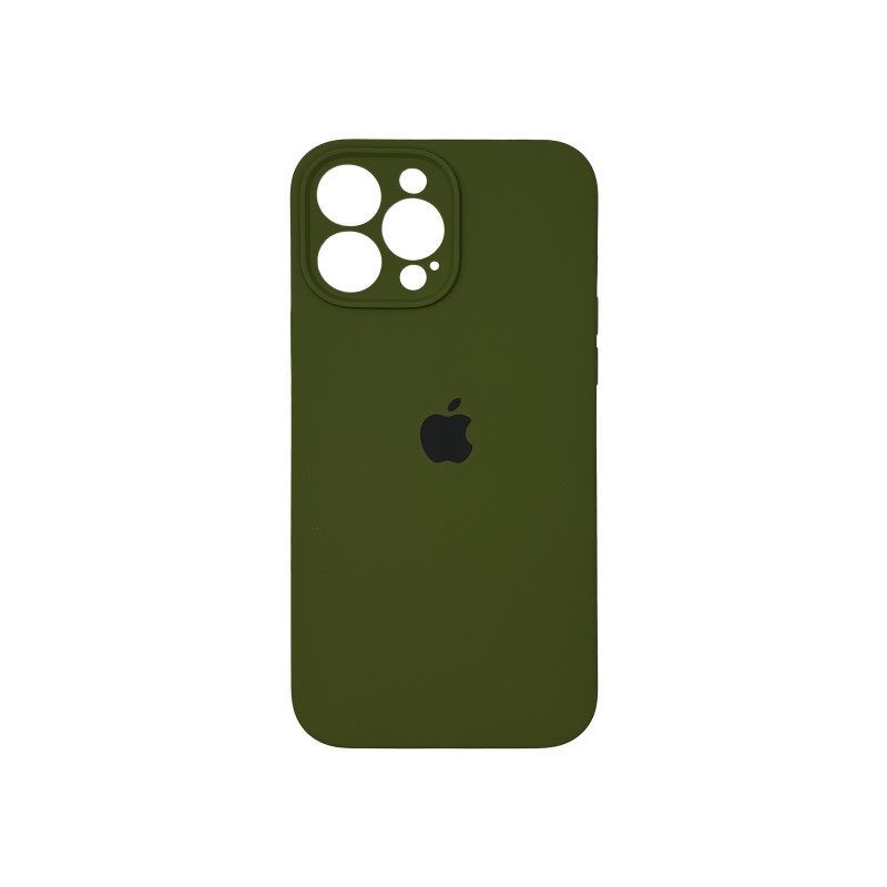 Чохол Silicone Case Camera Protective iPhone 13 Pro Max Темно-зелений
