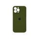 Чохол Silicone Case Camera Protective iPhone 13 Pro Max Темно-зелений