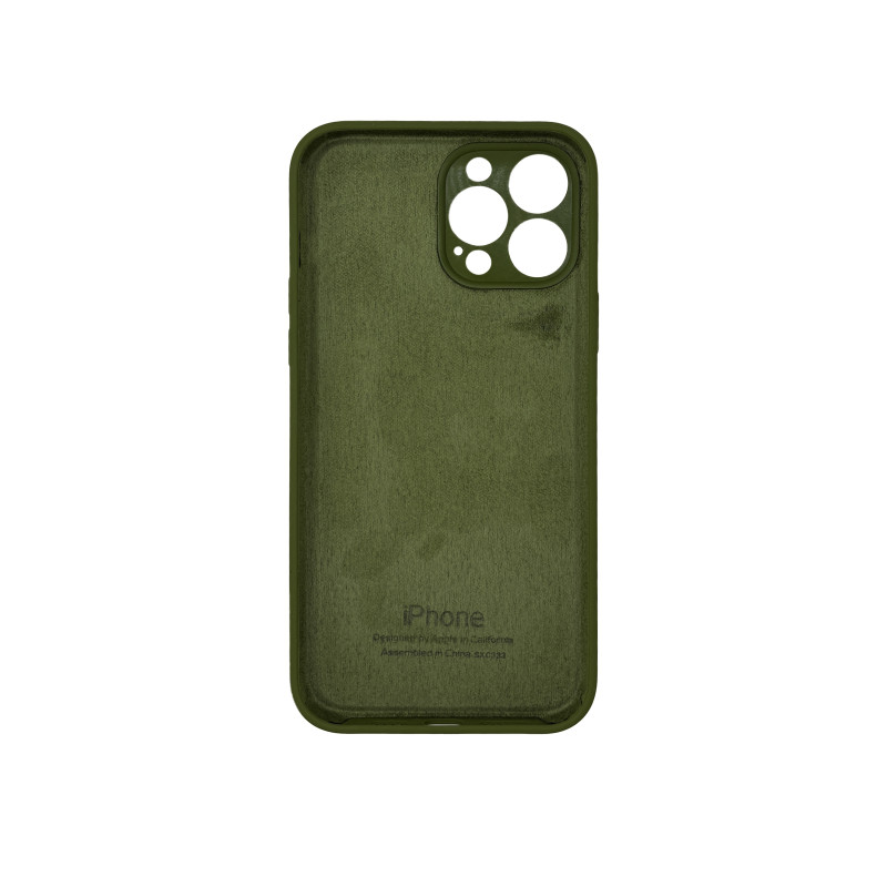 Чохол Silicone Case Camera Protective iPhone 13 Pro Max Темно-зелений