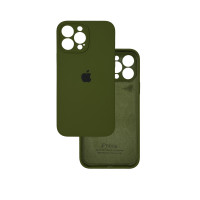 Чохол Silicone Case Camera Protective iPhone 13 Pro Max Темно-зелений