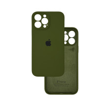 Чохол Silicone Case Camera Protective iPhone 13 Pro Max Темно-зелений