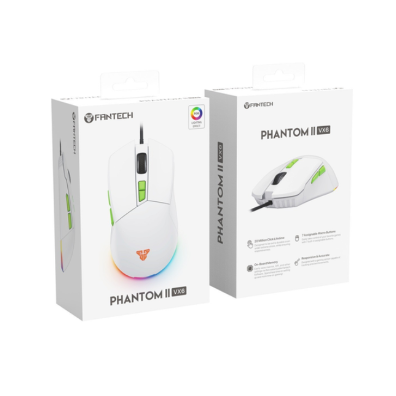 Мышь проводная Fantech VX6 Venom Go (Phantom II) White
