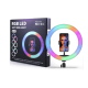 Кольцевая светодиодная Led Лампа 33cm MJ33 RGB 13inch с креплением для телефона