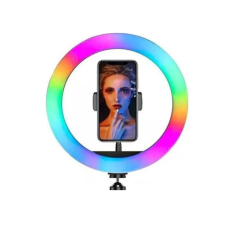 Кольцевая светодиодная Led Лампа 33cm MJ33 RGB 13inch с креплением для телефона