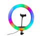 Кольцевая светодиодная Led Лампа 33cm MJ33 RGB 13inch с креплением для телефона