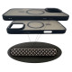 Чехол накладка Matte Corrugated Camera with MagSafe iPhone 16 Pro Max Черный