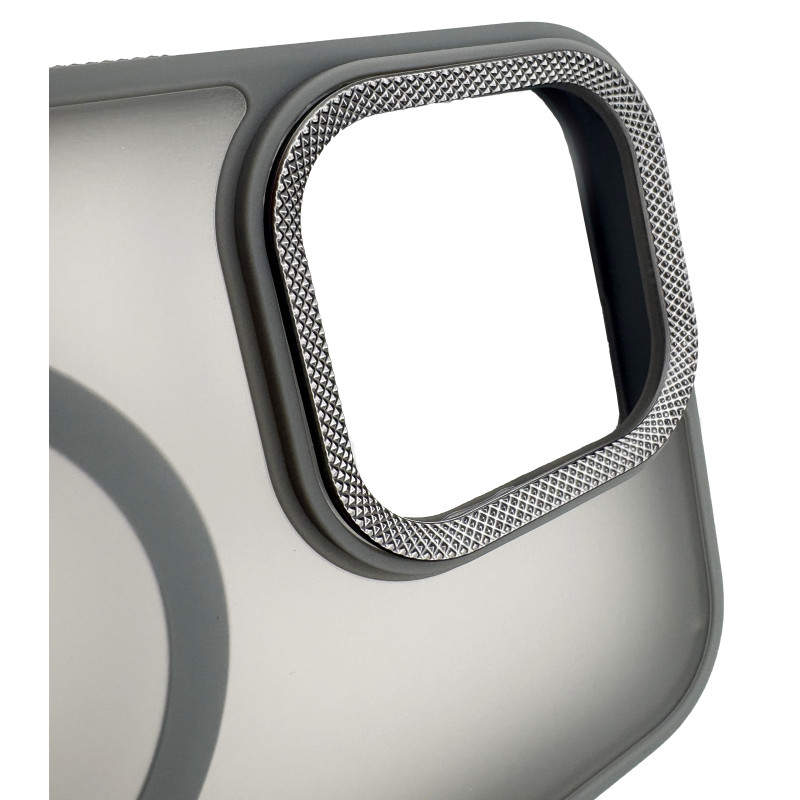 Чохол накладка Matte Corrugated Camera with MagSafe iPhone 16 Pro Max Сірий