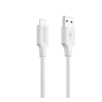 Кабель USB-Lighting Proove Striped Silicone 1m White