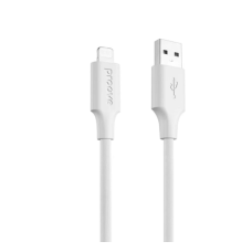 Кабель USB-Lighting Proove Striped Silicone 1m White