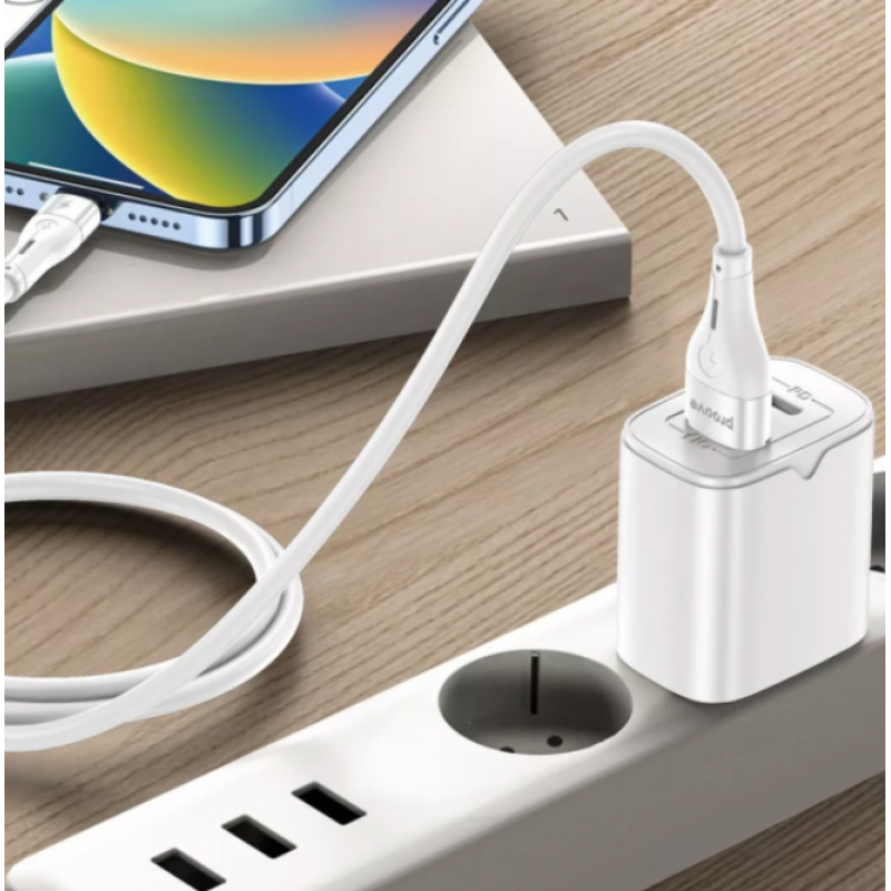 Кабель USB-Micro USB Proove Soft Silicone 2.4A 1m White