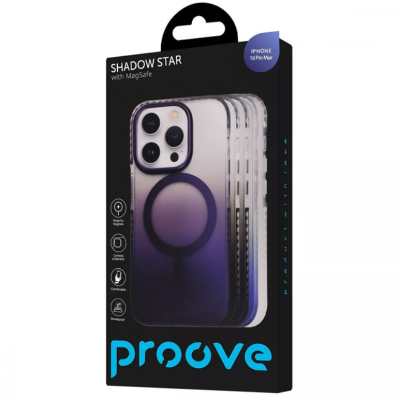 Чохол Proove Shadow Star Case with Magnetic Ring iPhone 16 Pro Max Gray
