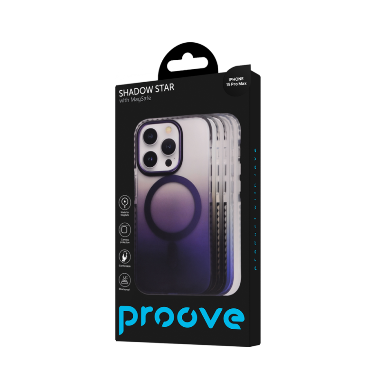 Чехол Proove Shadow Star Case with Magnetic Ring iPhone 15 Pro Black