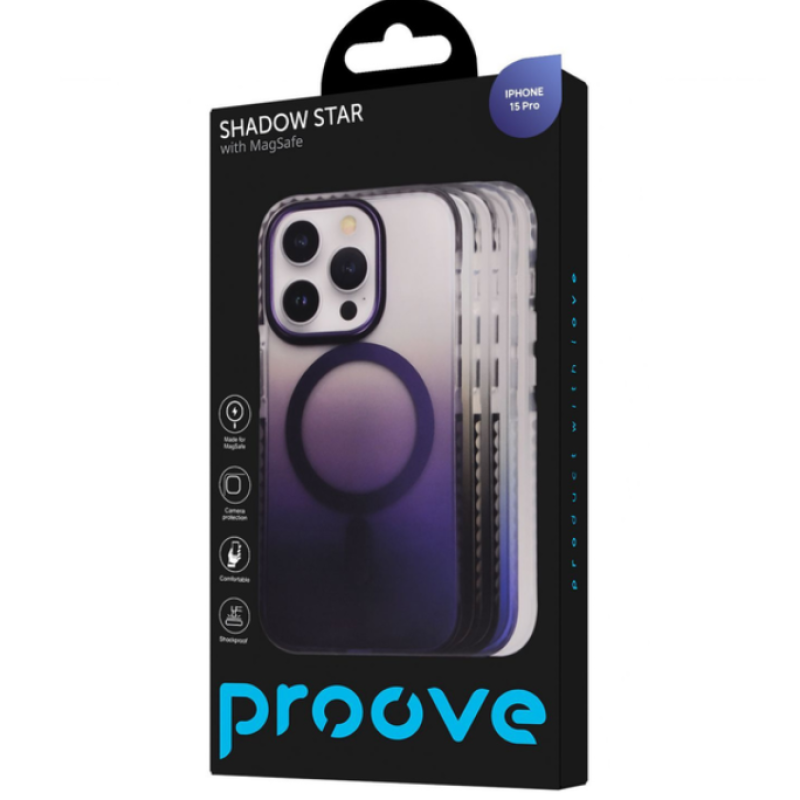 Чехол Proove Shadow Star Case with Magnetic Ring iPhone 15 Pro Blue