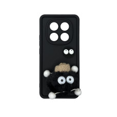 Чехол накладка Pretty Things Case Xiaomi Redmi Note 14 Pro 4G Black Fluffy