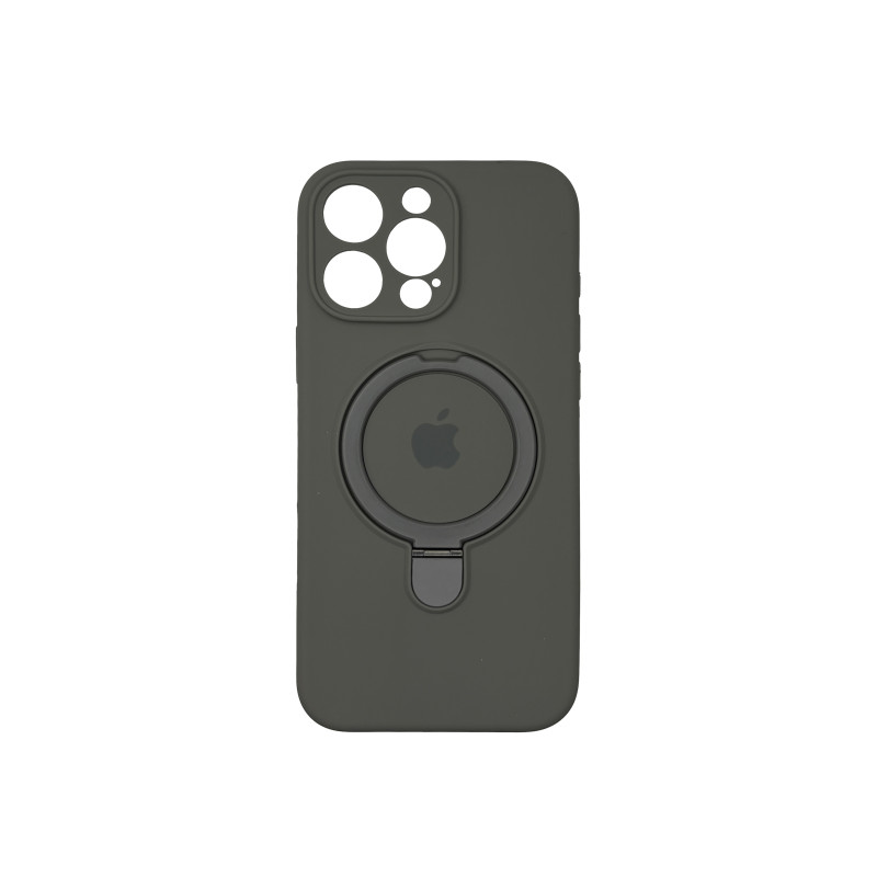 Чохол накладка Silicone Case with Ring Stand iPhone 16 Pro Max Grey