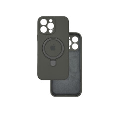 Чехол накладка Silicone Case with Ring Stand iPhone 16 Pro Max Grey