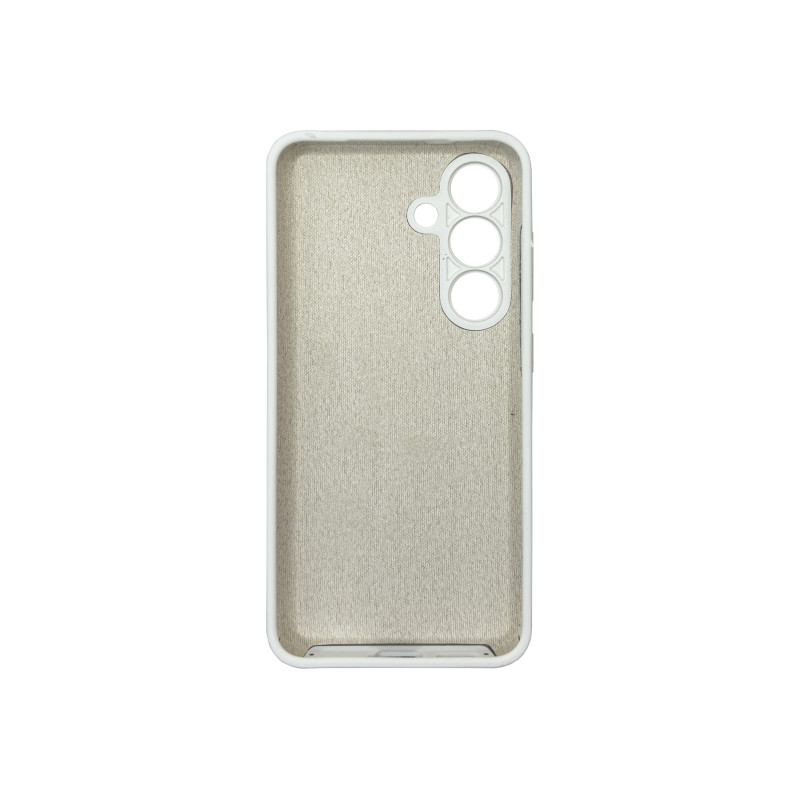 Чехол накладка Silicone Cover Soft Touch ЗК Samsung S24 / S25 Белый