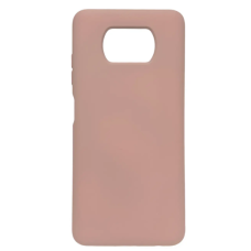 Чехол накладка Silicone Case Xiaomi Poco X3 Пудра
