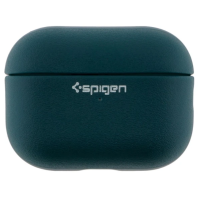 Чехол футляр для наушников AirPods Pro2 Spigen Ring Leather Armor Green