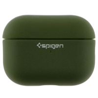 Чохол-футляр для навушників AirPods Pro2 Spigen Ring Leather Armor Army Green