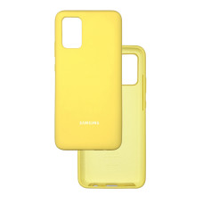 Чехол накладка Silicone Case Samsung A02s / M02s желтый