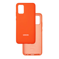 Чехол накладка Silicone Case Samsung A02s / M02s Оранжевый
