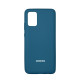 Чохол накладка Silicone Case Samsung A02s / M02s синьо-зелений