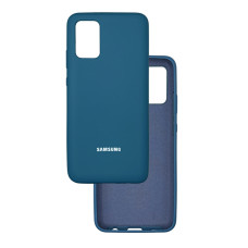 Чехол накладка Silicone Case Samsung A02s / M02s сине-зеленый