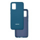 Чохол накладка Silicone Case Samsung A02s / M02s синьо-зелений