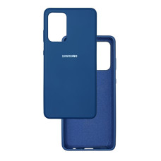 Чехол накладка Silicone Case Samsung A72 Темно-синий